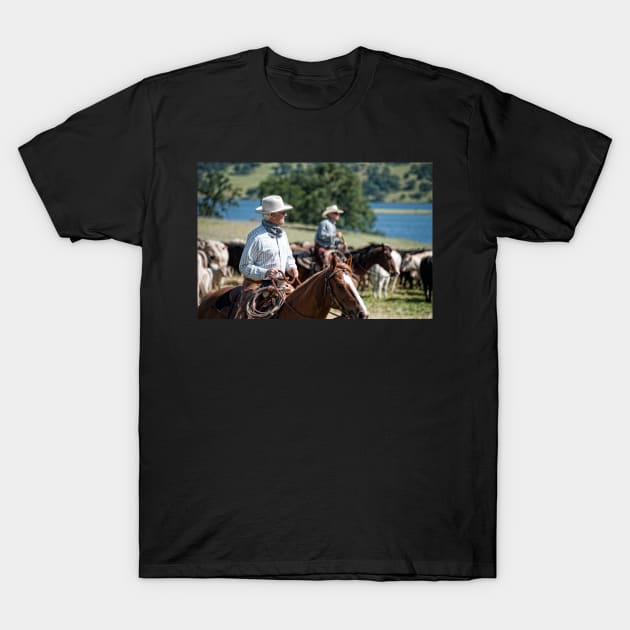 Preparing to herd cattle T-Shirt by randymir